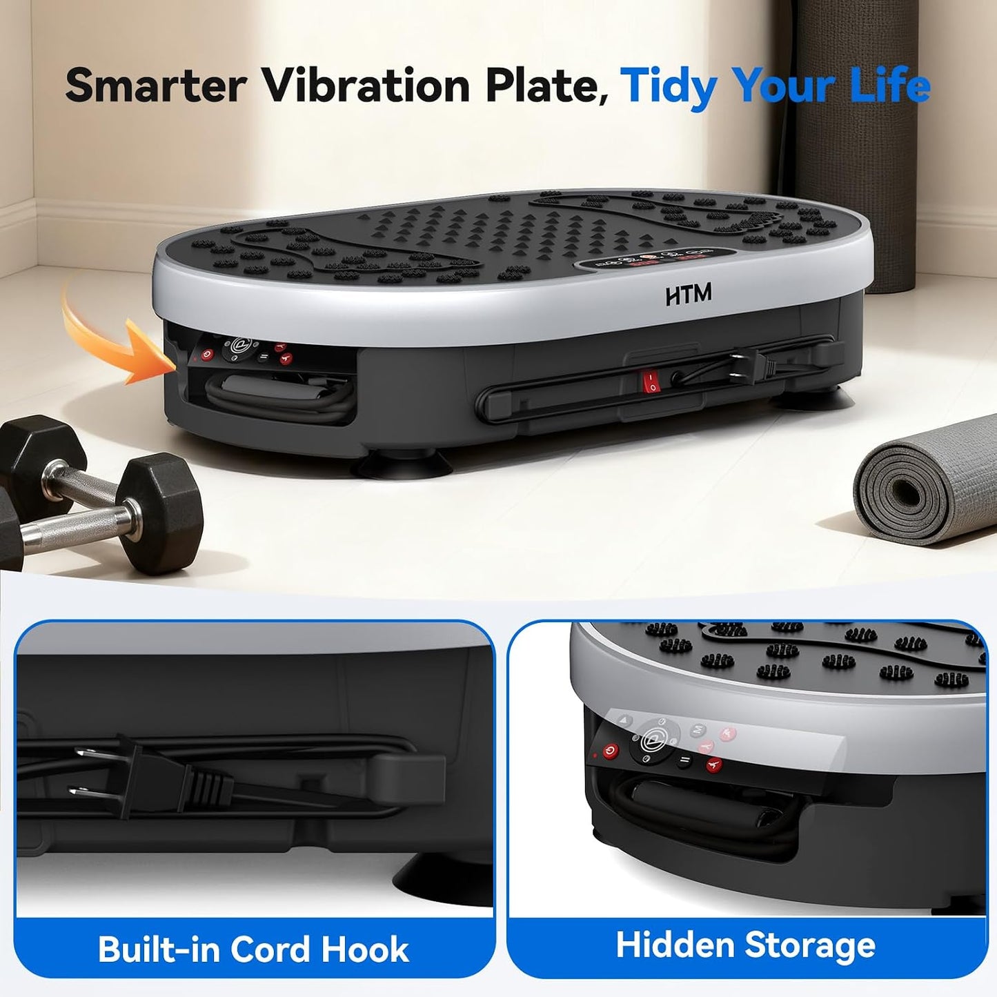 Vibration Plate Exercise Machine, 9 Modes & 120 Speeds, Body Shake Plate with Resistance Bands Slot & Remote Control, Shake Board for Weight Loss Fat Burner Home Fitness Workout